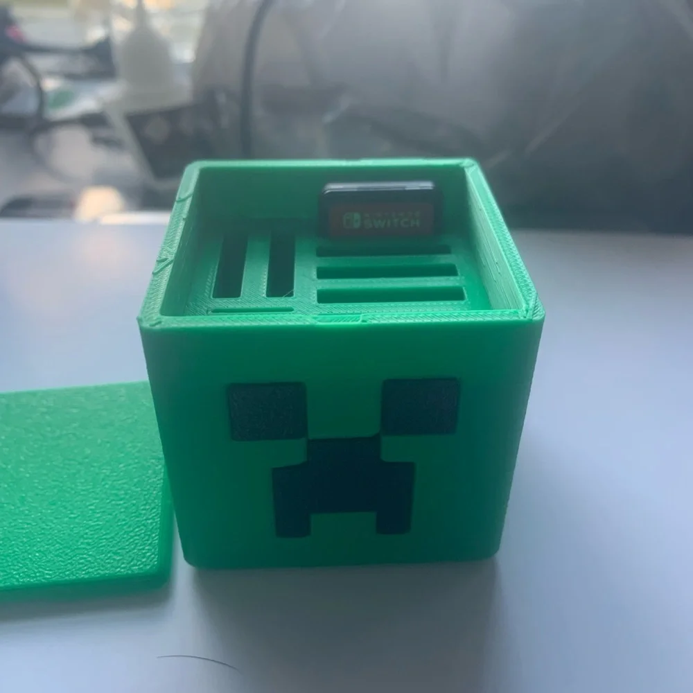 MineCraft Green Creeper Switch Game Holder Case Storage